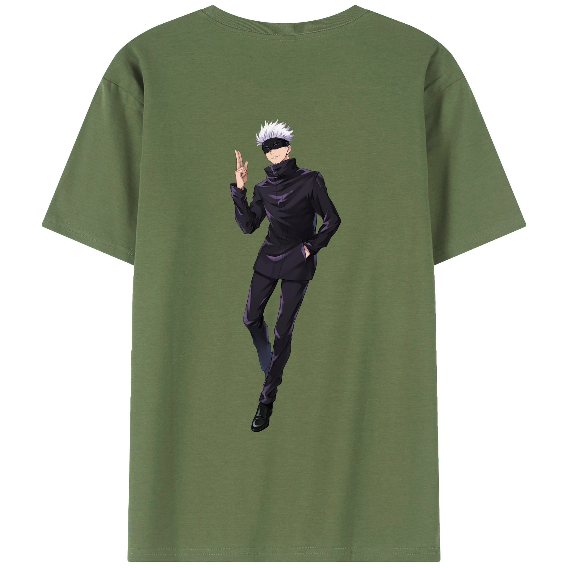 （画像用） 呪術廻戦 Jujutsu Kaisen 綿100％ メンズ半袖Tシャツ（バックプリント） 通気性